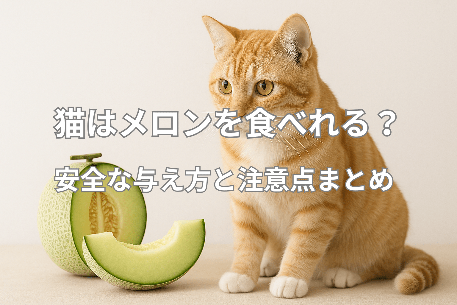 猫はメロンを食べれる？安全な与え方と注意点まとめ